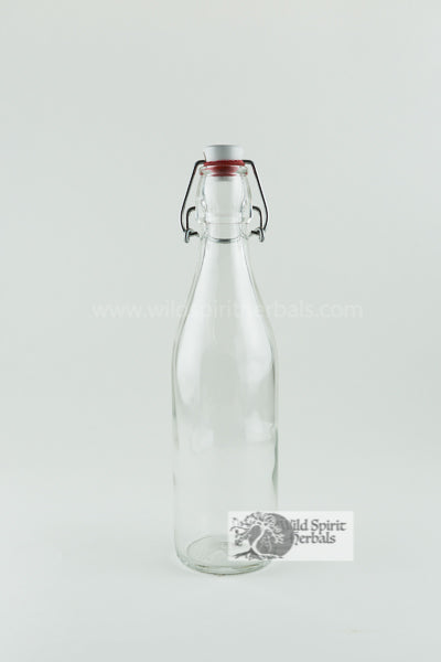 Clear 34 oz. Giara Glass Water Bottle