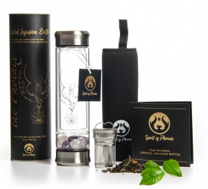 Spirit of Phoenix- Crystal Tea Infuser Bottle - Wild Spirit Herbals