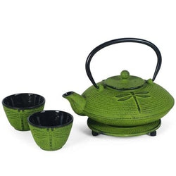 Miya Green Dragonfly Cast Iron Tea Set